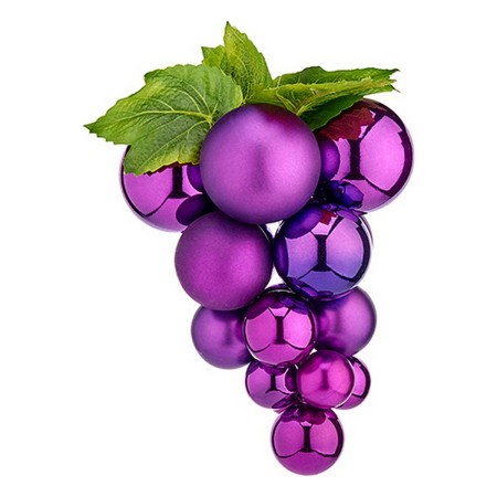 Palle di Natale Piccolo Uva Viola Plastica