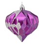 Palle di Natale Diamante Ø 8 cm 6 Unità Argentato Viola Plastica