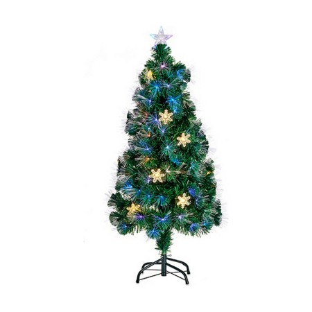 Albero di Natale con Stella Luce LED Metallo Verde Plastica (80 x 80 x 180 cm)