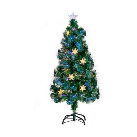 Albero di Natale con Stella Luce LED Metallo Verde Plastica (85 x 85 x 210 cm)