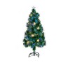 Albero di Natale con Stella Luce LED Metallo Verde Plastica (85 x 85 x 210 cm)