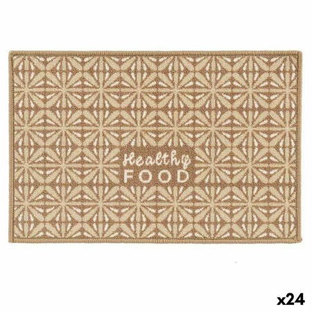 Tappeto Healthy Food 40 x 1 x 60 cm Beige Poliammide Lattice (24 Unità)