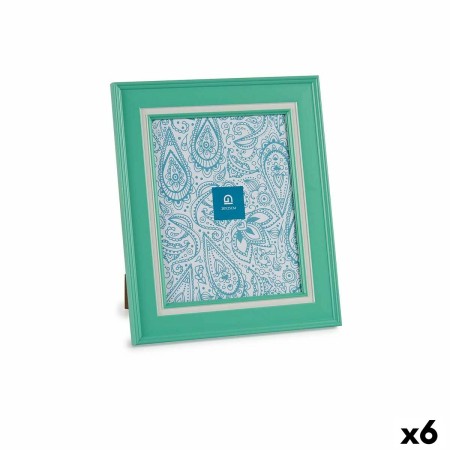 Cornice Portafoto Cristallo Verde Plastica (6 Unità) (2 x 33 x 28 cm)