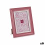 Cornice Portafoto Cristallo Rosa Plastica (6 Unità) (2 x 24 x 19 cm)