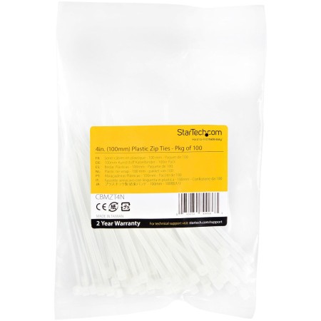 Fascette in Nylon Startech CBMZT4N       Bianco