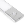 Emuca Luminaria LED Kaus ricaricabile tramite usb e con sensore di movimento, L 600 mm, Anodizzato opaco, Plastica e alluminio