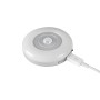 Emuca Luminaria LED Crater ricaricabile tramite usb e con sensore di movimento, 1 W, Verniciato alluminio, Tecnoplastica