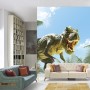 Carta Da Parati Grande Dinosauro T-Rex E Il Palmo- Dimensione: 90x60 cm