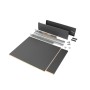 Emuca Kit cassetto per cucina o bagno Vertex di altezza 93 mm con pannelli inclusi., 450, Grigio antracite, Vari, 1 u.