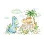 Carta Da Parati Piccoli Dinosauri Sulle Pietre- Dimensione: 405x270 cm