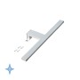 Emuca Applique LED per specchio di bagno, 450 mm, IP44, luce bianca fredda, Alluminio e Plastica, Cromo