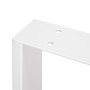 Emuca Set gambe da tavolo Square rettangolari, 800, Verniciato bianco, Acciaio, 2 un