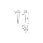 Emuca Hairpin Set di gambe a 2 aste per tavolo, 400, Verniciato bianco, Acciaio, 4 un