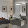 Emuca Specchio da bagno Pegasus con illuminazione LED frontale, rettangolare 600 x 700 mm, AC 230V 50Hz, 6 W, Alluminio e Vetro,