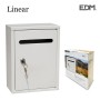 Cassetta della posta EDM Linear Acciaio Bianco (26 x 20 x 7,5 cm)