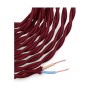 Cavo EDM C08 2 x 0,75 mm Bordeaux 5 m