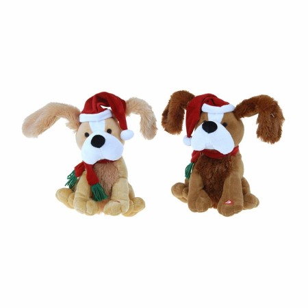 Cagnolino di Peluche Natale Movimento con suono (18,5 x 28 x 25 cm)