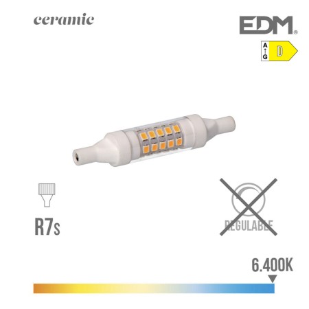 Lampadina LED EDM D 5,5 W R7s 600 lm (6400K)