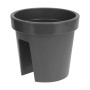 Vaso per ringhiera Plastiken Antracite polipropilene (Ø 28 cm)