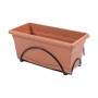 Vaso da Balcone con Piatto Plastiken Terracotta polipropilene (40 x 24 cm)