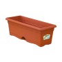 Vaso da Balcone con Piatto Plastiken Terracotta polipropilene (60 x 20 cm)