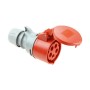 Base a innesto Solera 903154a CETAC Con coperchio Rosso IP44 32 A 400 V Aerea