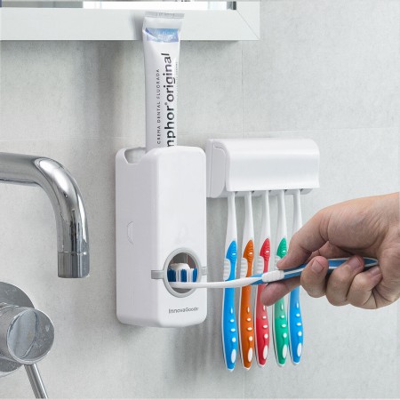 Dispenser di Dentifricio con Portaspazzolino Diseeth InnovaGoods