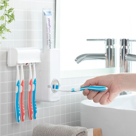 Dispenser di Dentifricio con Portaspazzolino Diseeth InnovaGoods