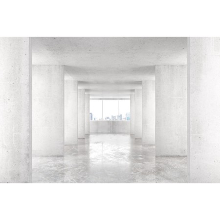 Carta Da Parati Loft Style Tunnel With Many Walls In Light Empty Building With B- Dimensione: 208x146 cm