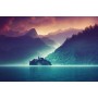 Carta Da Parati Fantasy Concept Showing A Lake Bled, Slovenia. Digital Art Style, Painting , Horizontal Side View, Skyline- Dime