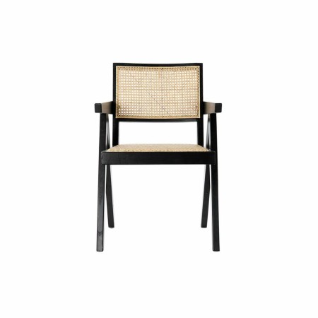 Sedia con Braccioli DKD Home Decor Rattan Legno di olmo (50 x 50 x 84 cm)