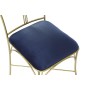 Sedia da Sala da Pranzo DKD Home Decor Azzurro Dorato Poliestere Ottone (45 x 42 x 88,5 cm)