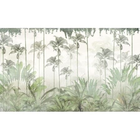 Carta Da Parati Tropical Trees And Leaves For Digital Printing Wallpaper, Custom Design Wallpaper - 3D- Dimensione: 360x240 cm