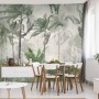 Carta Da Parati Tropical Trees And Leaves For Digital Printing Wallpaper, Custom Design Wallpaper - 3D- Dimensione: 208x146 cm