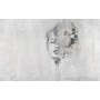 Carta Da Parati Spectacular Watercolor Woman Face With White Flower. Digital Art . Mural For Wallpaper.- Dimensione: 135x90 cm