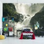 Carta Da Parati A Flowing Waterfall In Norway- Dimensione: 270x180 cm