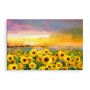 Pittura su tela Un Paesaggio Con Girasoli Come Dipinto- Dimensione: 30x20 cm