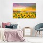 Pittura su tela Un Paesaggio Con Girasoli Come Dipinto- Dimensione: 90x60 cm