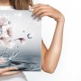 Pittura su tela Fiori Di Magnolia E Gocce D&amp039acqua 3D- Dimensione: 30x20 cm