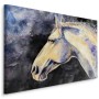 Pittura su tela Un Cavallo Leggero Su Sfondo Scuro- Dimensione: 80x120 cm