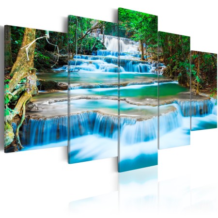 Quadro - Blue Waterfall in Kanchanaburi, Thailand