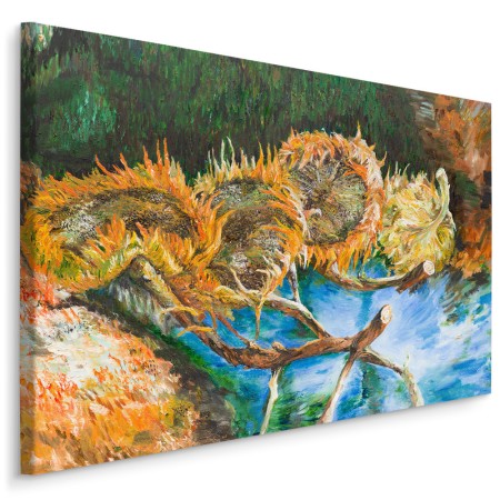 Pittura su tela Quattro Girasoli Dipinti- Dimensione: 30x20 cm