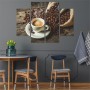 Pittura in più parti Una Tazza Di Caffè Caldo- Dimensione: 90x120 cm