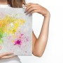 Pittura su tela Mappa Del Mondo Colorata Dipinta Ad Acquerello- Dimensione: 40x30 cm