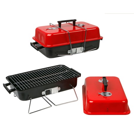 Barbecue Portatile 43 x 25 x 23 cm Rosso/Nero