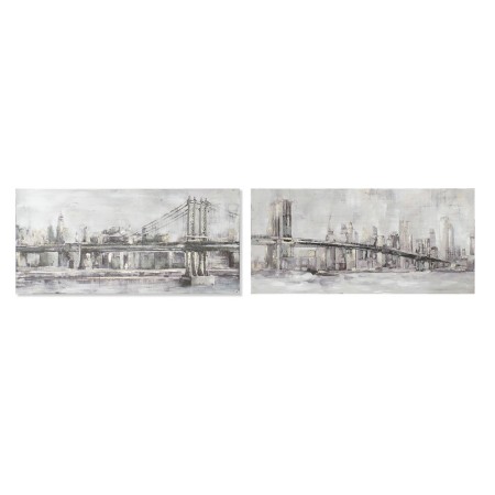 Quadro DKD Home Decor Tela New York (2 pcs) (150 x 3.8 x 70 cm)