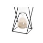 Clessidra DKD Home Decor Nero Cristallo Metallo (14 x 14 x 19 cm) (2 Unità)