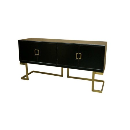 Credenza DKD Home Decor Nero Metallo Pioppo (180 x 50 x 90 cm)