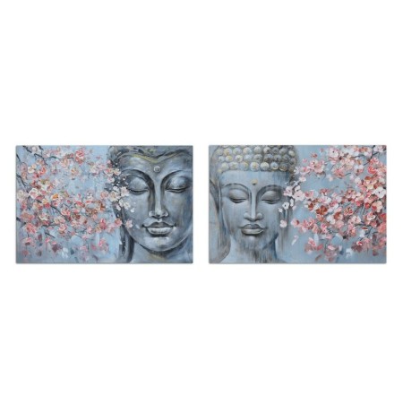 Tela DKD Home Decor Buddha Orientale (120 x 2,8 x 80 cm) (2 Unità)