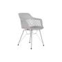 Sedia da Sala da Pranzo DKD Home Decor Metallo Grigio chiaro polipropilene (57 x 57 x 80,5 cm)